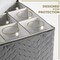 Sorbus Stemware Storage Cases (Quilted) Wine Glass Storage Box Case with Dividers and Handle for Glassware, Flutes, and Goblets